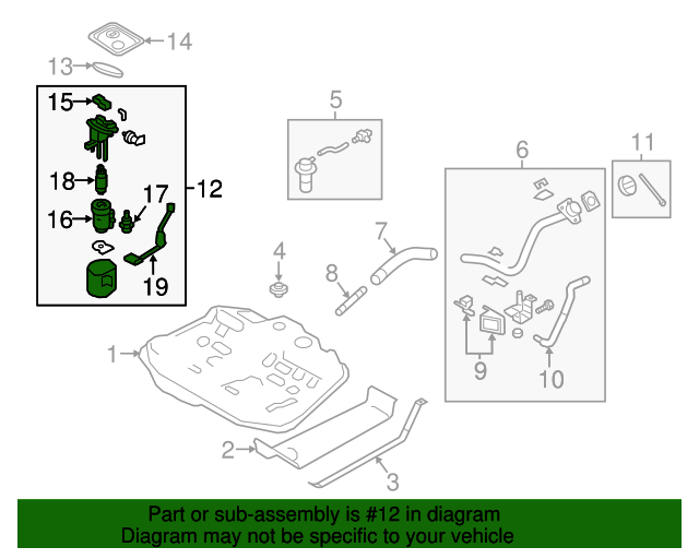 311103R800 Fuel Pump Assembly 20142016 Kia Cadenza Kia.Parts Store