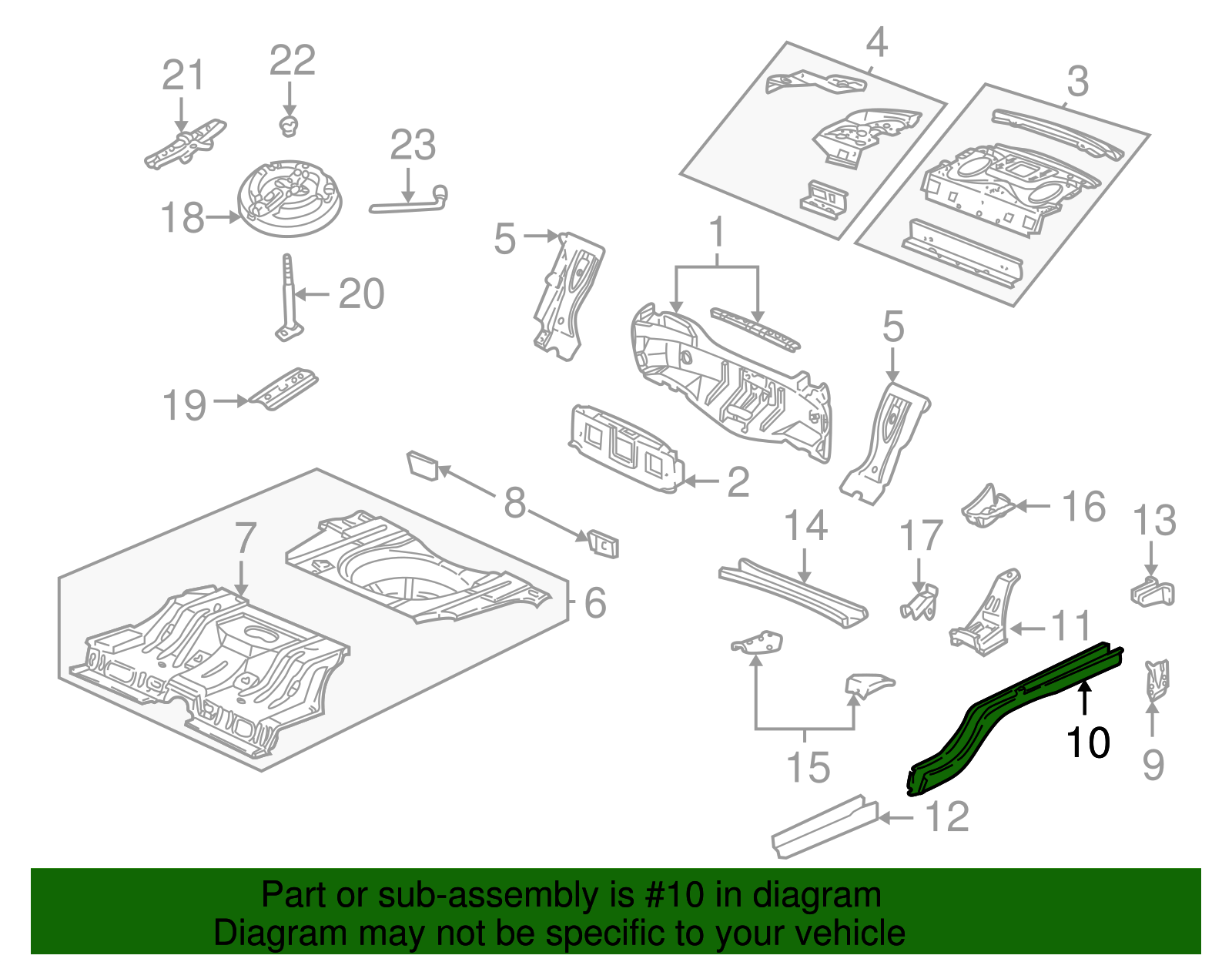 Rear Rail - GM (12455173)