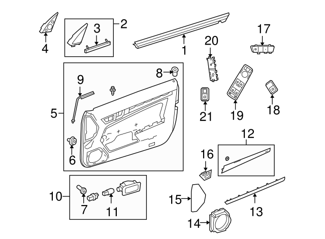 Genuine Mercedes-Benz Upper Trim 207-720-22-22-2A02