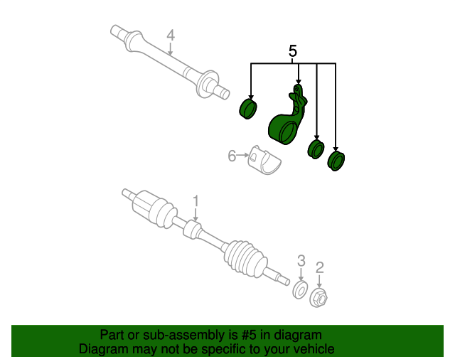 4956238710 Cv Axle Shaft Carrier Bearing 20052010 Kia Sportage