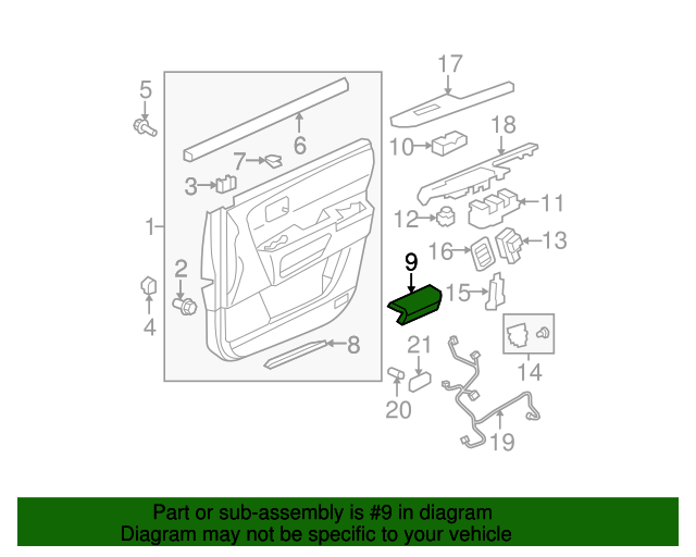 83583SZAA03ZD Armrest 20092015 Honda Pilot Honda Parts Online