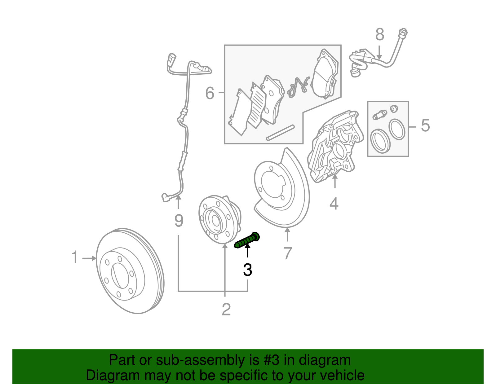 Wheel Lug Stud - GM (9599302)