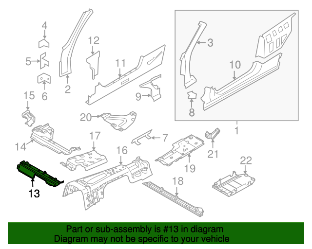41-11-7-145-297 - Left front seat console 2006-2013 BMW | AutoNation Parts