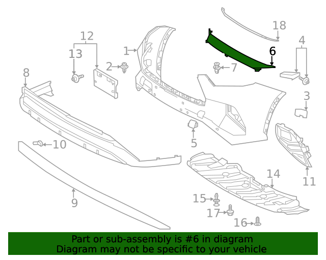 2020-2023 Toyota Highlander Cover Molding 52711-0E900 | OEM Parts Online