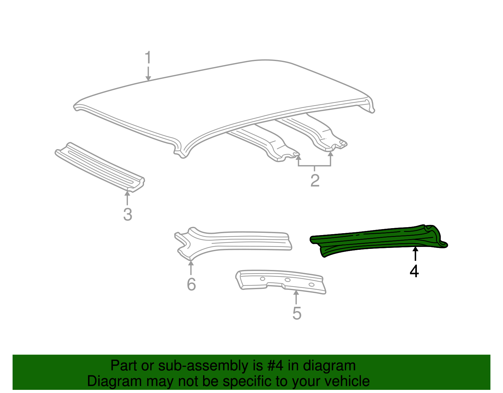 Rear Header - Ford (YF1Z-7441302-AA)
