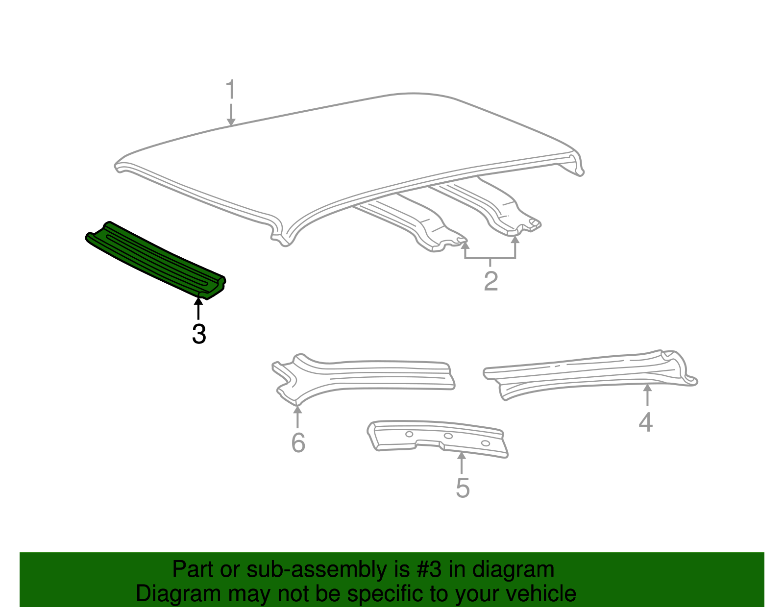 Windshield Header - Ford (YF1Z-5403408-AA)