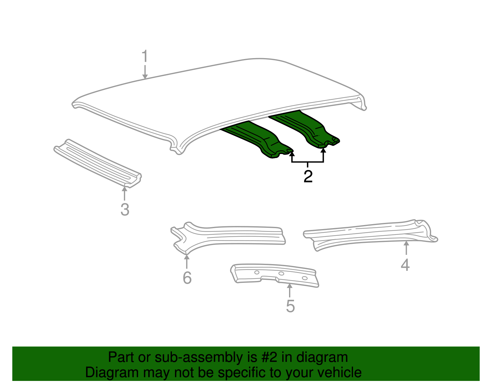 Roof Side Rail Reinforcement - Ford (YF1Z-7450244-AA)