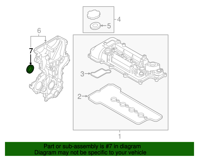 21443-2B020 - Rear Main Seal 2010-2024 Kia | Kia.Parts Store
