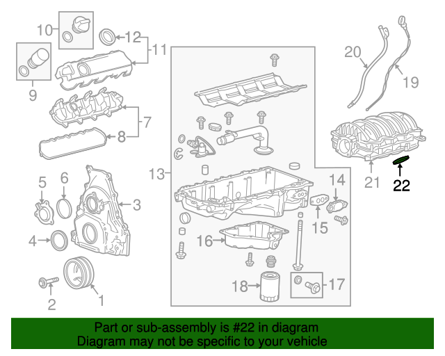 GM OEM-Engine Intake Manifold Gasket 12626354