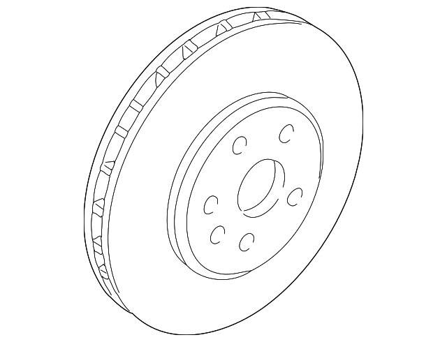 Front Disc Brake Rotor - Cadillac (89060328)