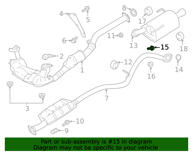 20152023 Subaru Muffler Bolt 901000446 Subaru Parts Store