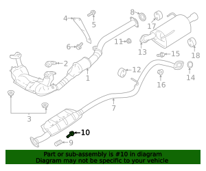 thumbnail image 2 of Subaru Exhaust Center Pipe Bolt Set (x2) – OEM 44059AA010 For Impreza, Legacy, Forester & More (1990-2018) 2 of 4