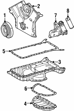 1200101913 - Engine: Oil Pan for Mercedes-Benz: 600 SEC, 600 SEL, CL 600, S 600 Image