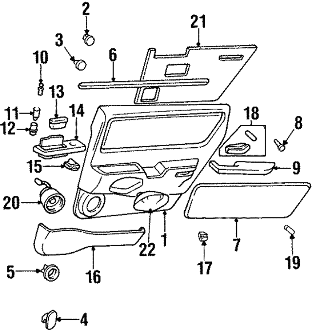 19951998 Oldsmobile Aurora Map Pocket 16830173