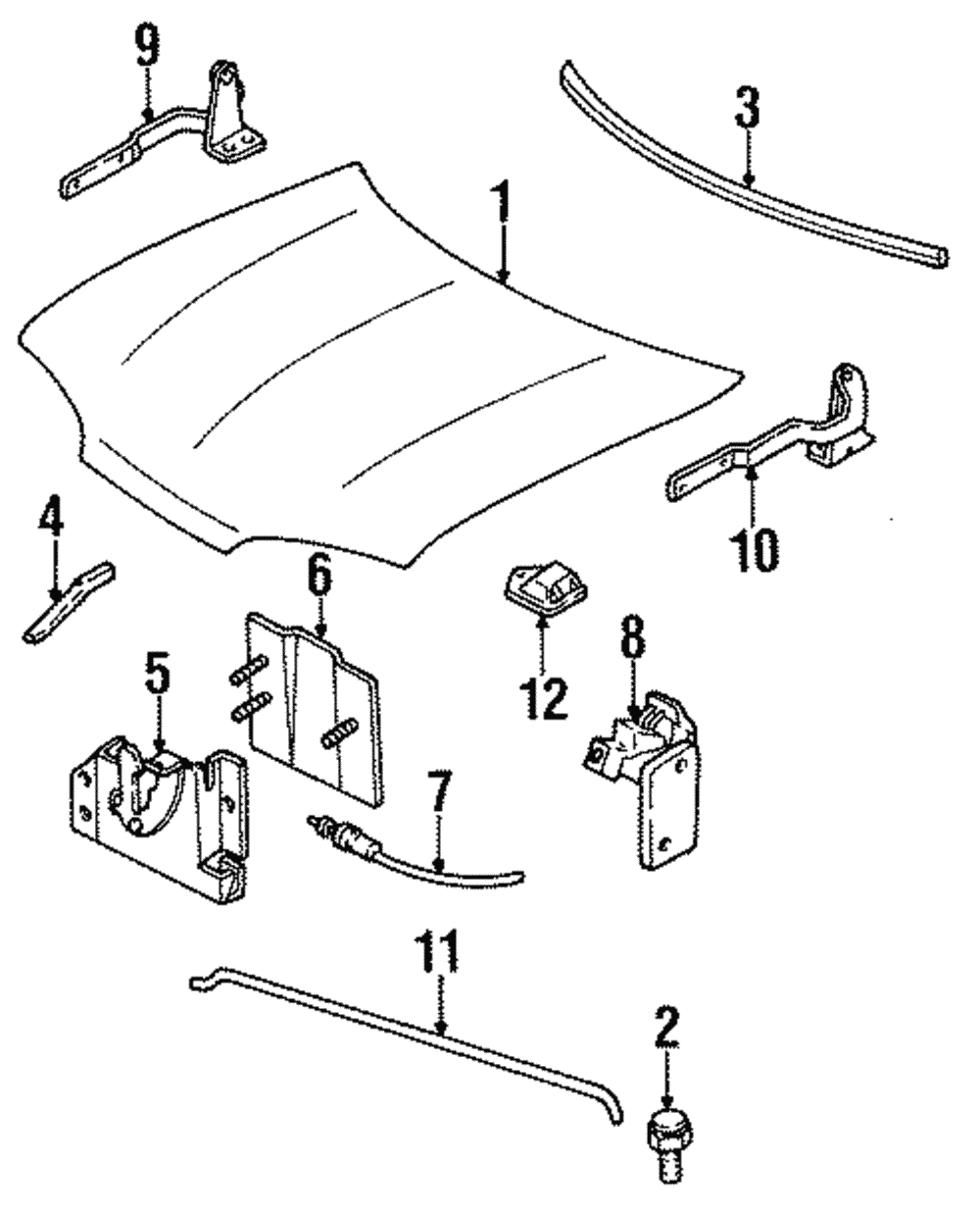 Support Rod - Ford (YS2Z-16826-AA)