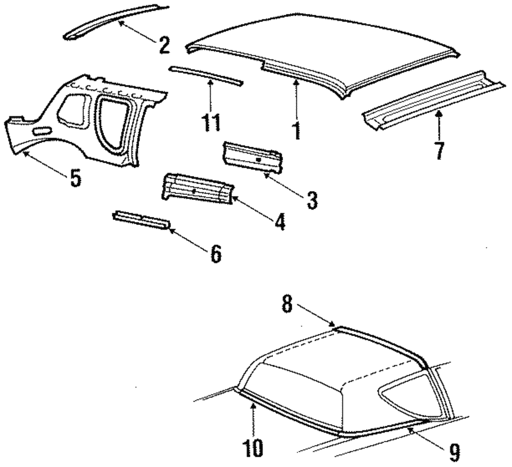 Roof Rail - Ford (E7WY-6651213-A)