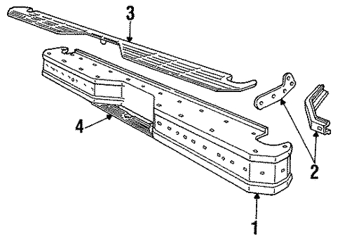 Bumper Assembly - Rear for 1996 Ford Bronco #0