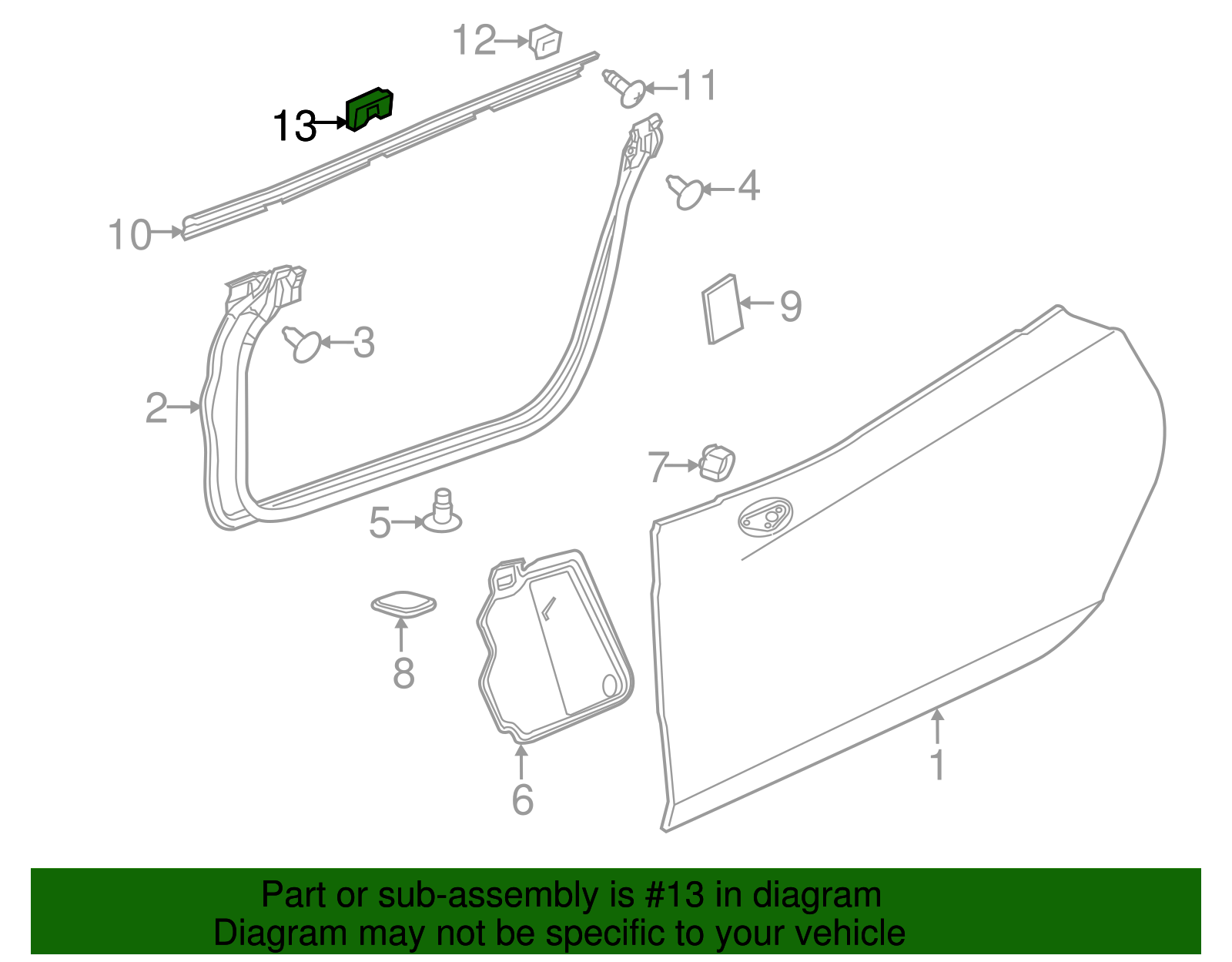 2014-2019 Chevrolet Corvette Front Side Door Window Reveal Molding ...