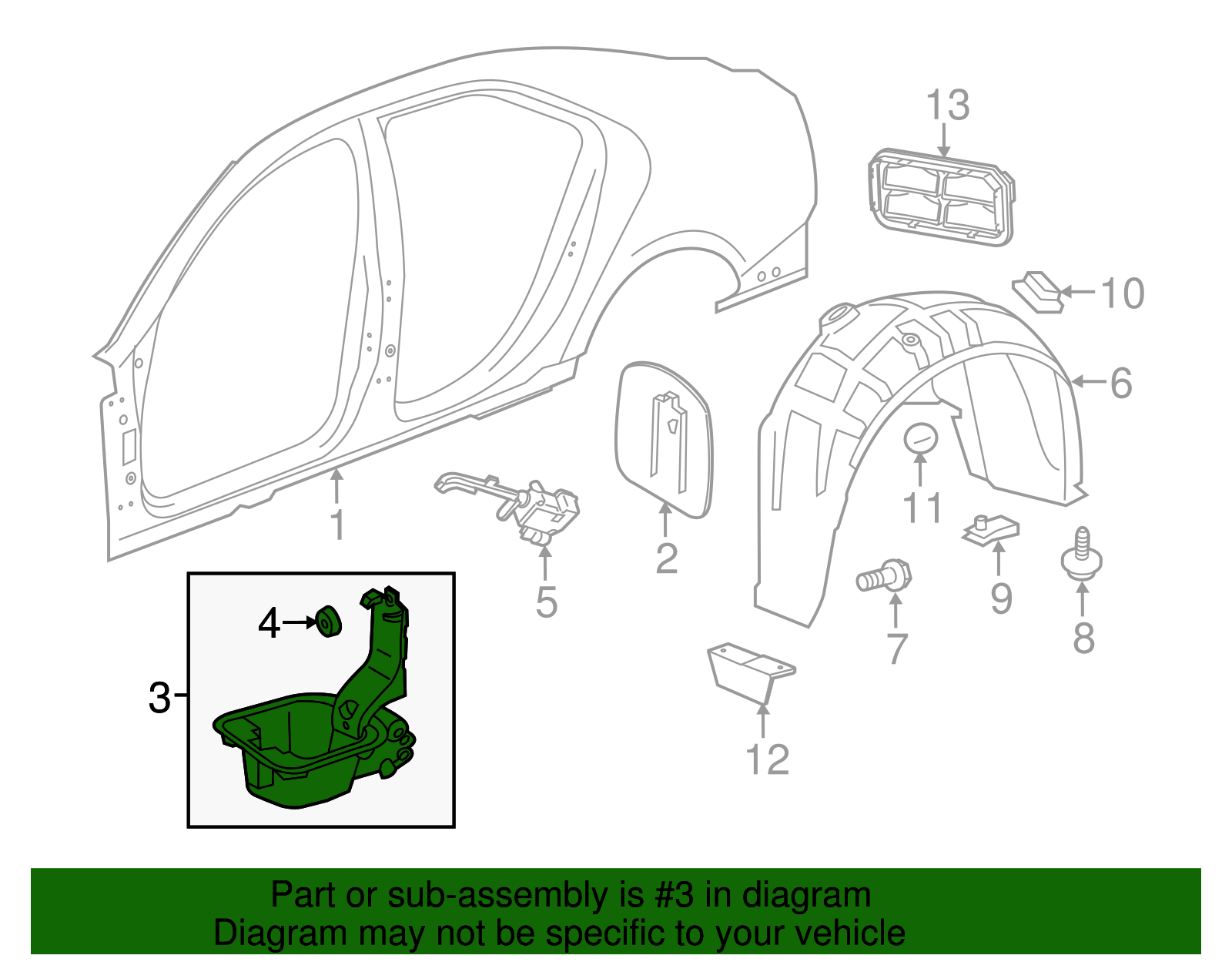 Fuel Tank Filler Pipe Housing - Cadillac (84148440)