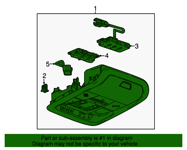 84433512 Overhead Console 20182019 Chevrolet Traverse parts