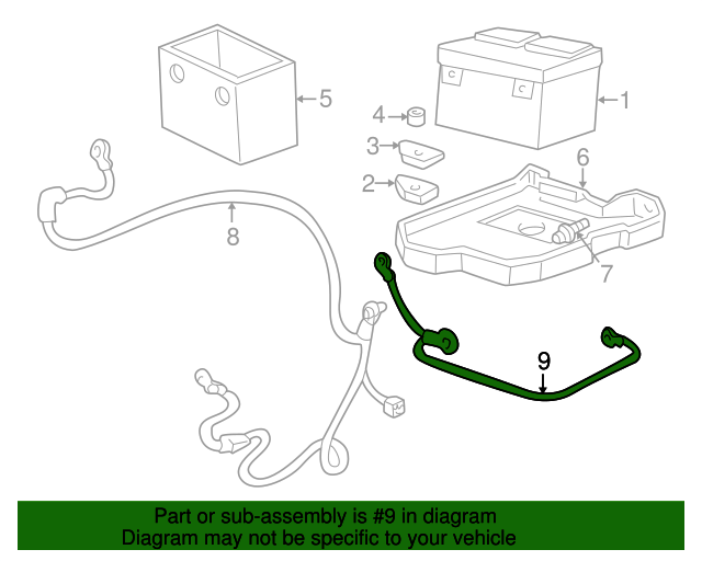 GM Genuine Parts 85530472 Battery Positive Cable - OEM Replacement For GM Vehicles