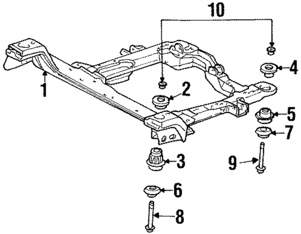 Frame Assembly, Drivetrain & Front    Suspension - GM (89047646)