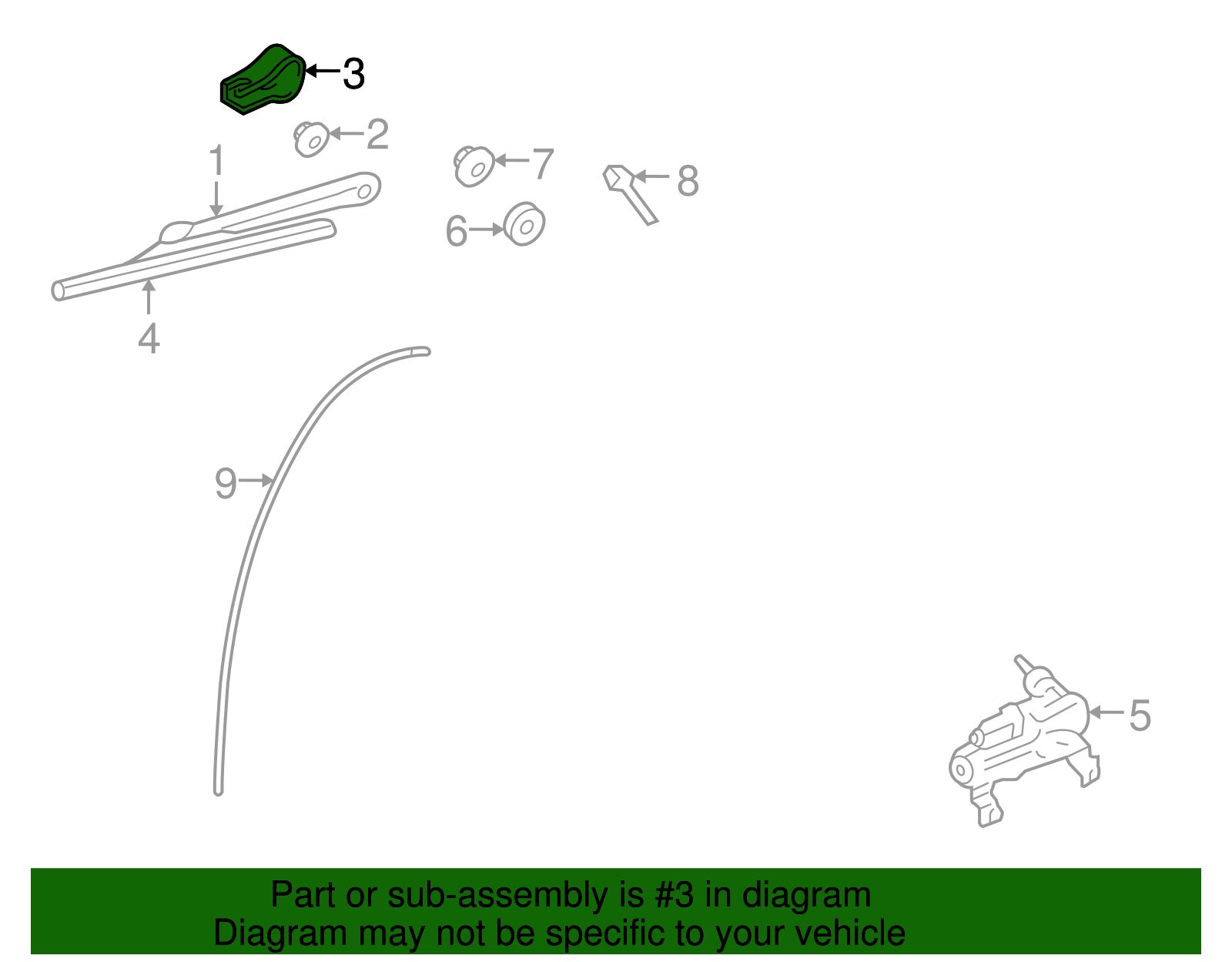 Cap, R/Wdo Wpr Arm Fin - GM (89046125)