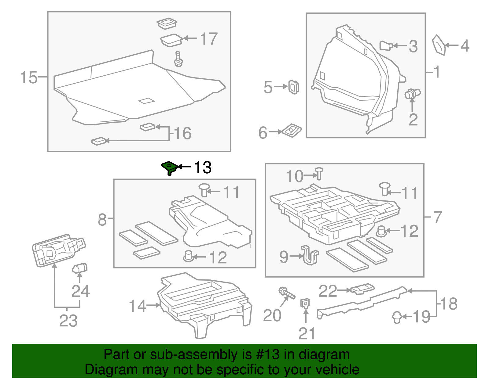 Storage Compartment Retainer - Toyota (51962-47010)