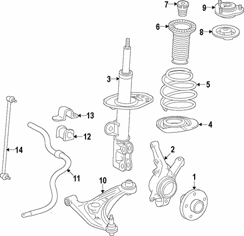 Genuine OEM Suspension Components Parts for 2017 Toyota Yaris iA Base ...