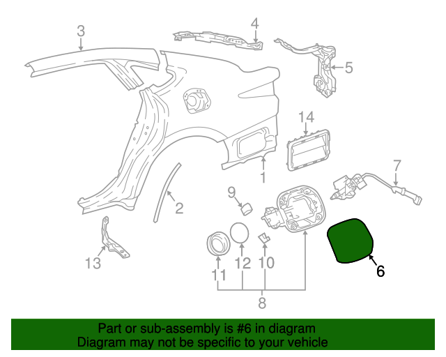 20182021 Lexus Fuel Door 7735050060 OEM Parts Online
