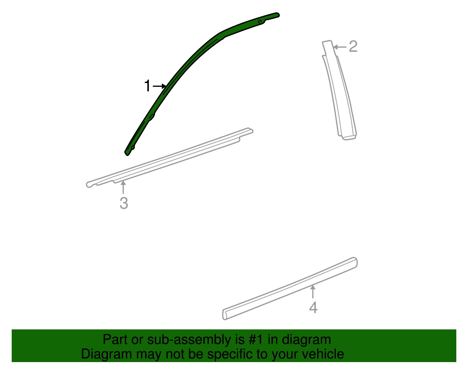 Window Molding - Ford (YW4Z-5420847-AAA)