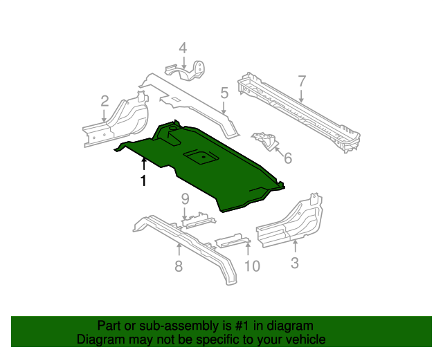 20072012 Toyota Tundra Floor Pan 583110C090 Toyota Parts Center