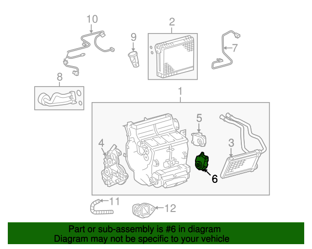 20072021 Toyota HVAC Blend Door Actuator 871060C090 OEM Parts Online