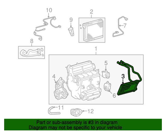 871070C050 Heater Core 20072022 Toyota OEM Genuine Toyota Parts