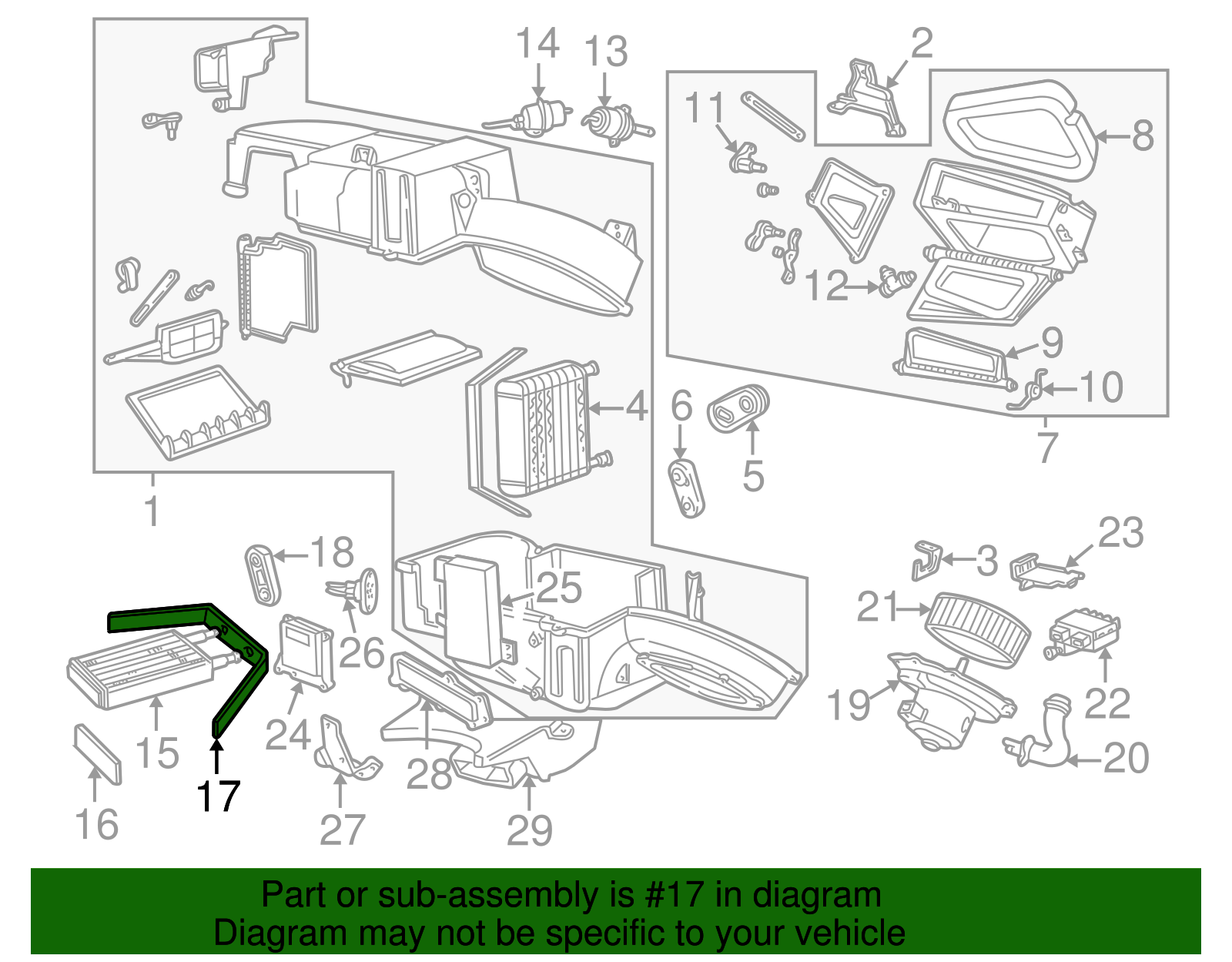 Heater Core Seal Kit - Ford (YF3Z-18658-AA)