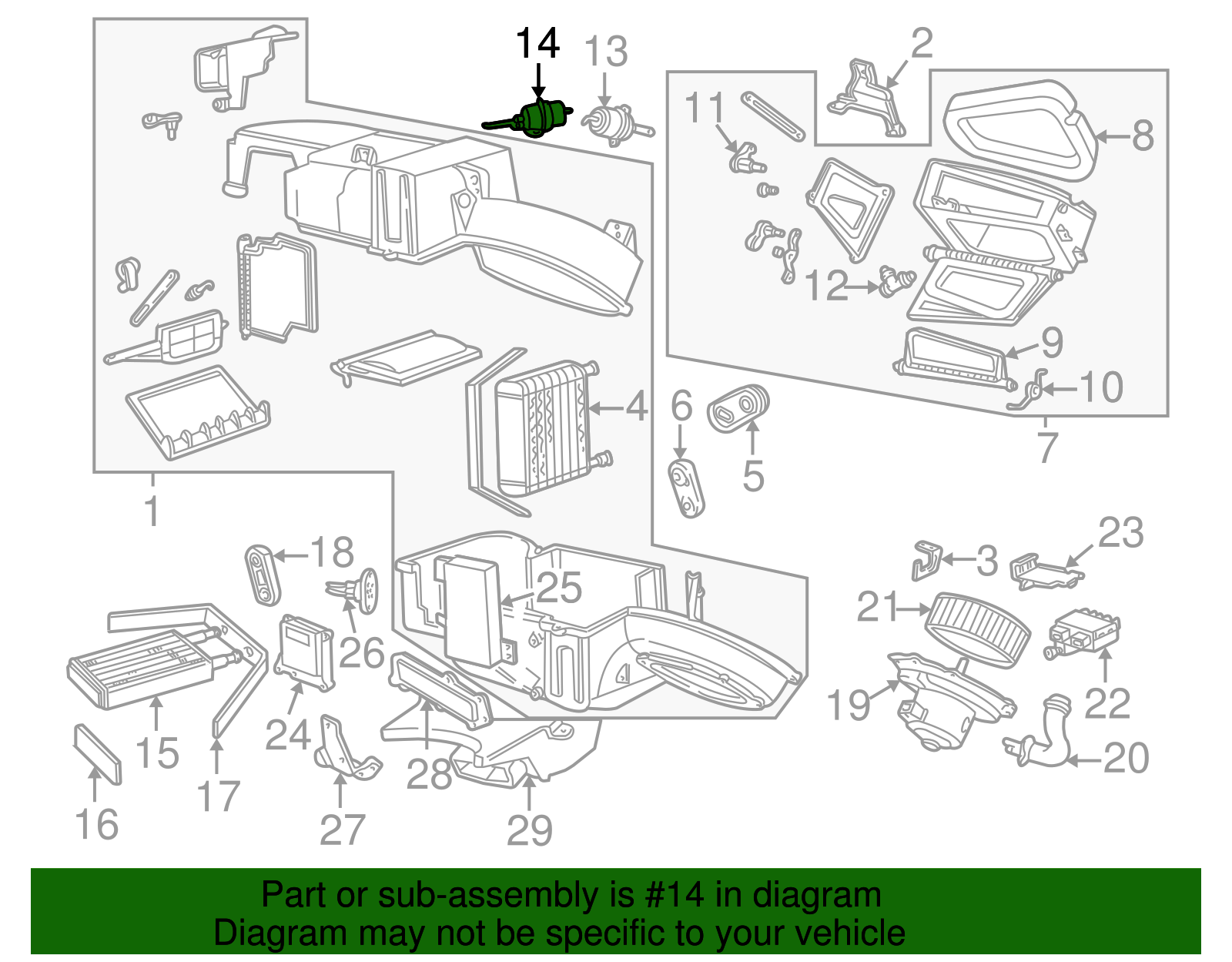 Motorcraft™ HVAC Blend Door Actuator - Ford (YH-1652)