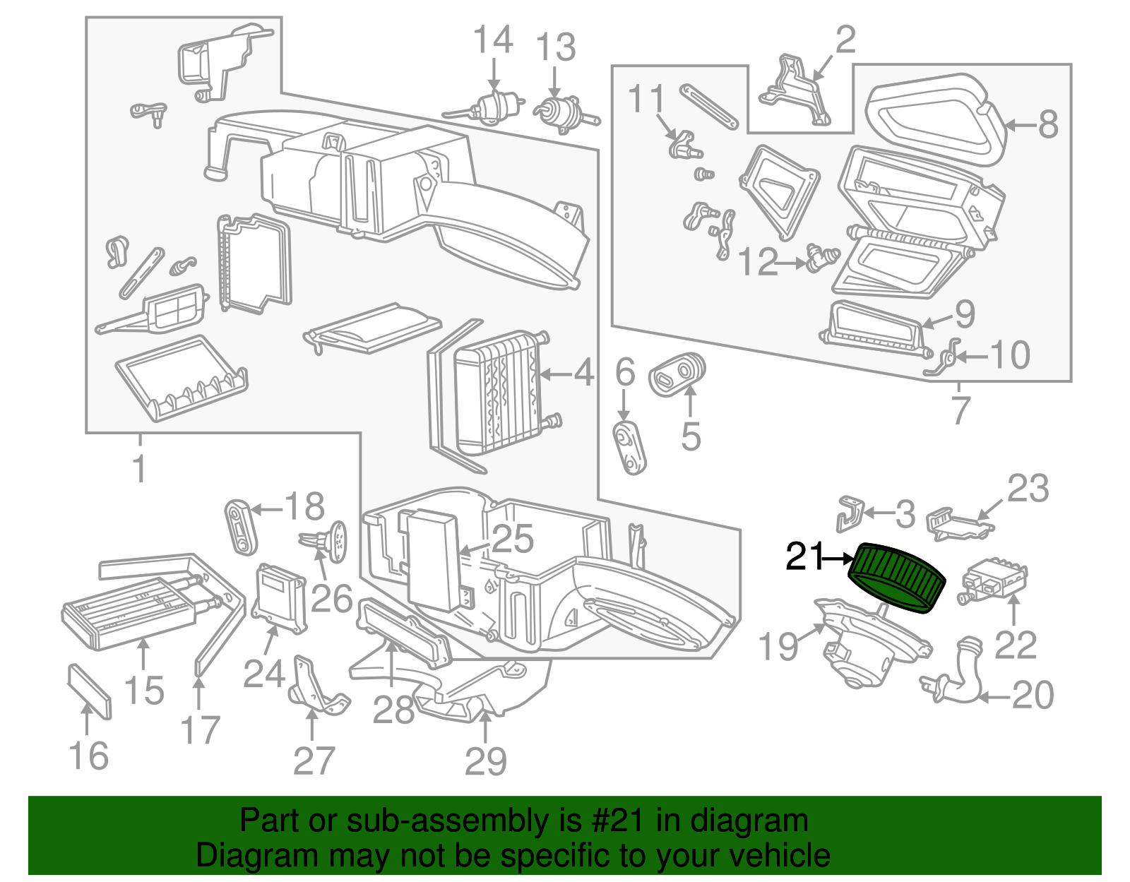 HVAC Blower Motor Wheel - Ford (E8DZ-19834-A)