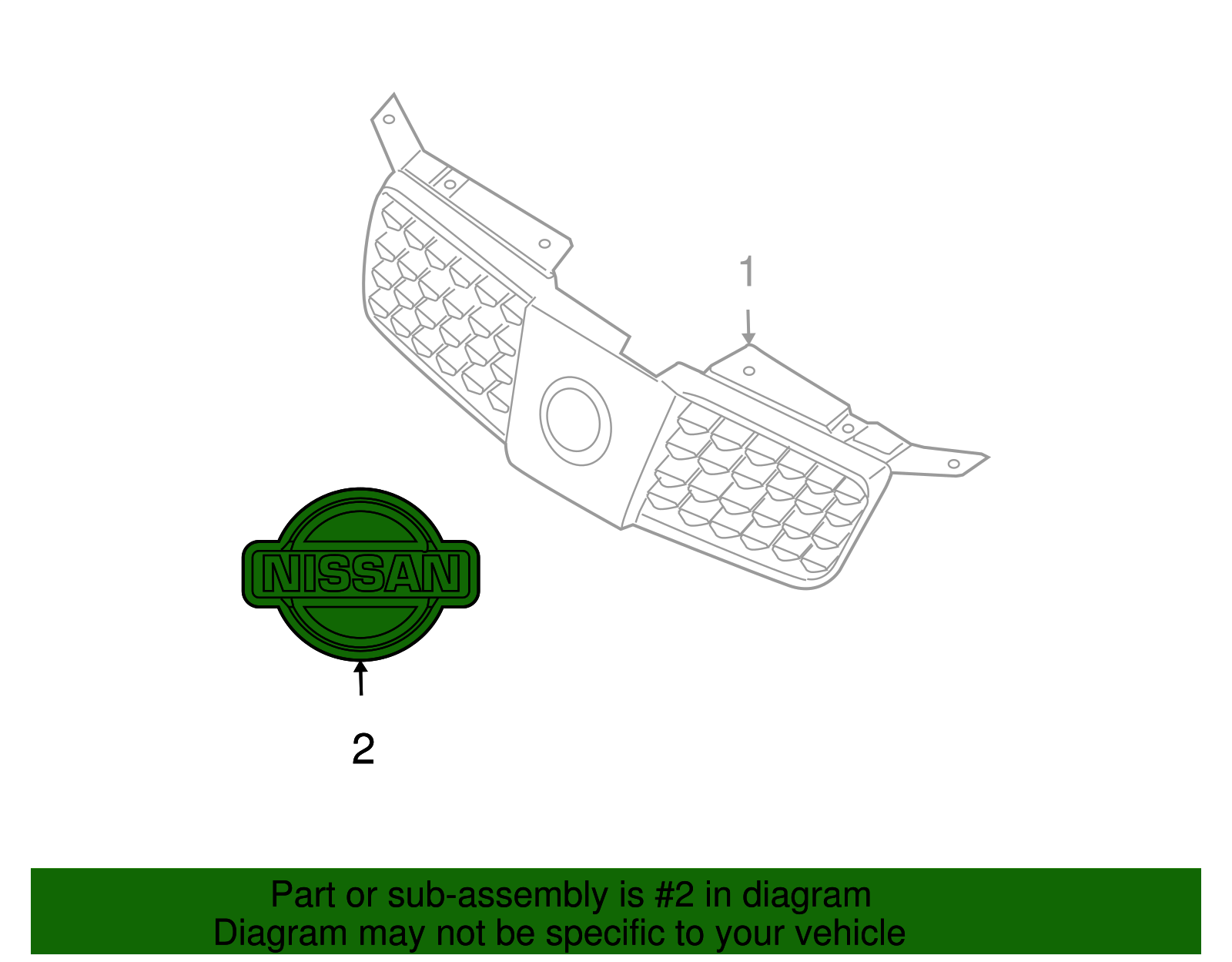 2004-2008 Nissan Maxima Emblem 62890-7Y000 | Parts for Nissans