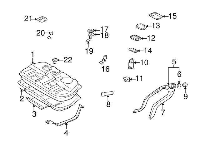 thumbnail image 2 of Evan-Fischer Fuel Tank Strap Set – 38.75 In. Steel – For 2003-2006 Hyundai Santa Fe – Direct Fit 2 of 6
