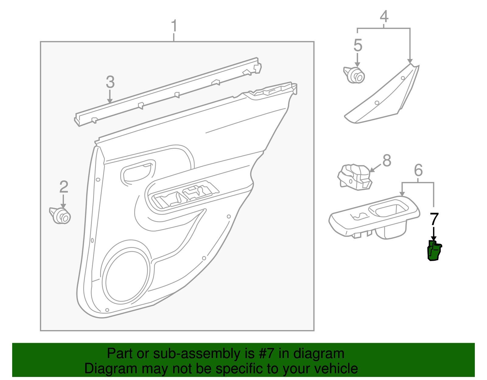 Armrest Cover Clip - Toyota (90467-08227)