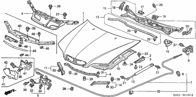 Hood for 2001 Acura TL #0