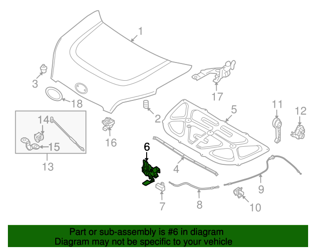 20102011 Kia Soul Latch 811302K000