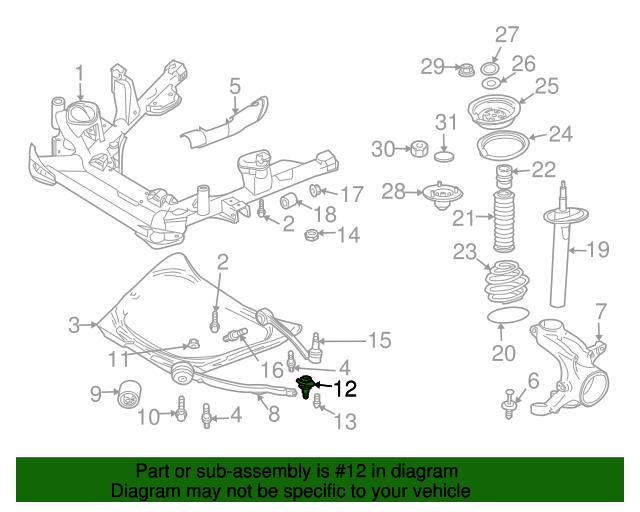 31103438623 Suspension Ball Joint 20042010 BMW X3 BMWPartsHub