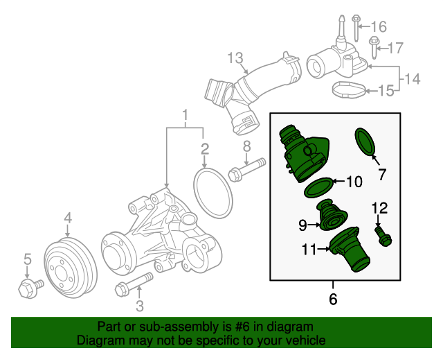 20112023 Ford F150 Thermostat Housing BL3Z8A586F Ford Discount Parts