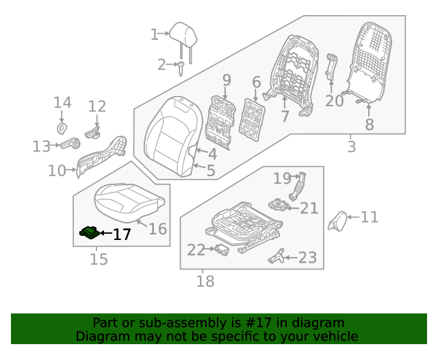 88952G5500 Air Bag Seat Sensor Mat 20172022 Kia Kia.Parts Store