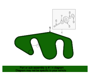 2017-2019 Nissan Frontier Serpentine Belt 11720-9BM0A Ziegler Nissan