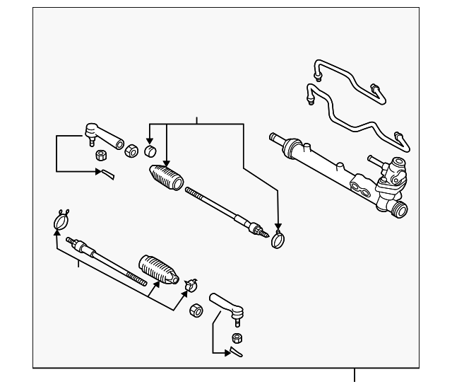 20032008 Nissan Maxima 20022008 Nissan Altima Maxima Power Steering Rack and Pinion Assembly