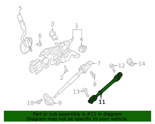 HC3Z3B676C Lower Shaft 20172020 Ford Ford Parts Distributor