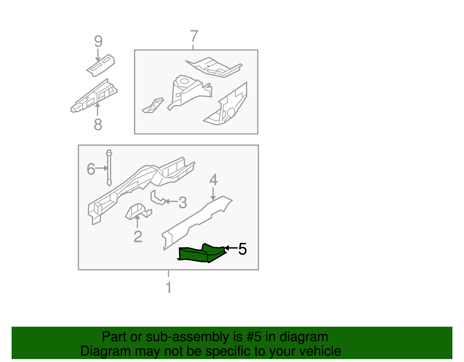 Rear Reinforced - Ford (YL8Z-5B062-AA)