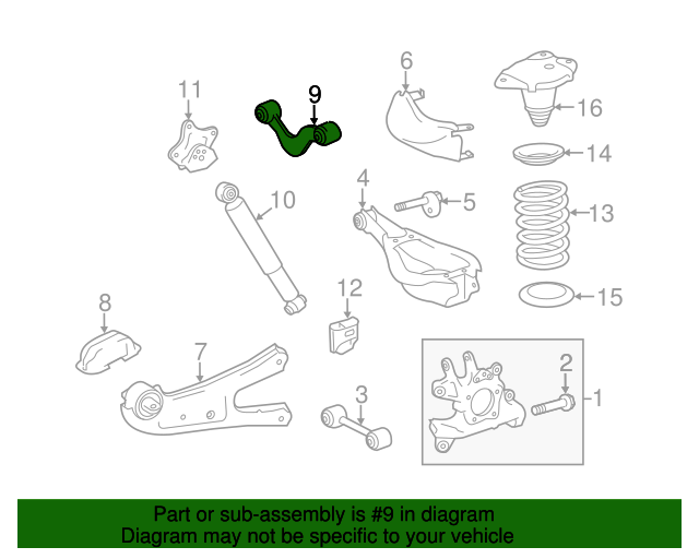 4877048010 Upper Control Arm 20142019 Toyota Highlander Boch